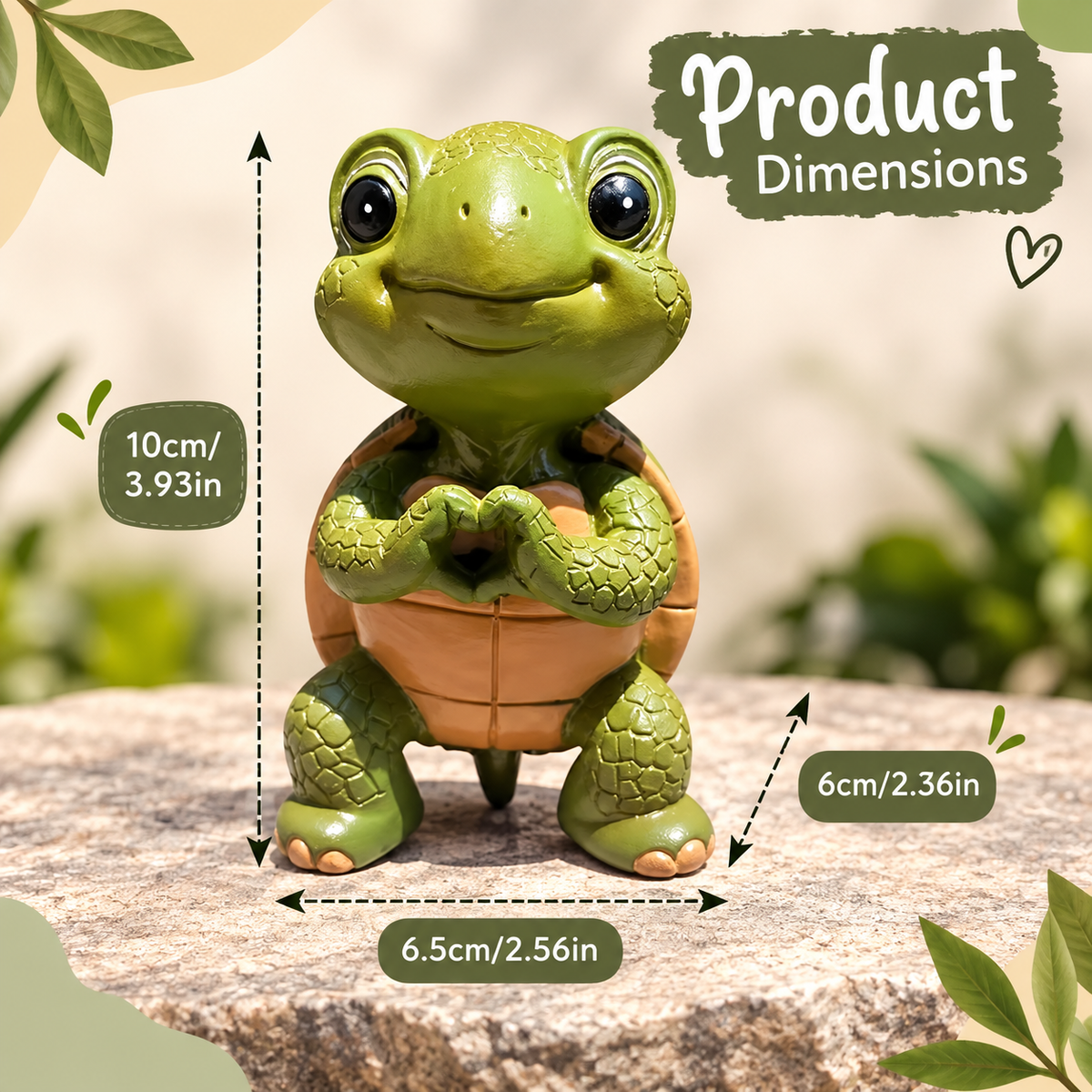 Whimsical Turtle Garden Statue, Cute Turtle Figurine, Outdoor Lawn Decor, Reptile Sculpture, Patio Accent, Nature Lover Gift, Porch Ornament