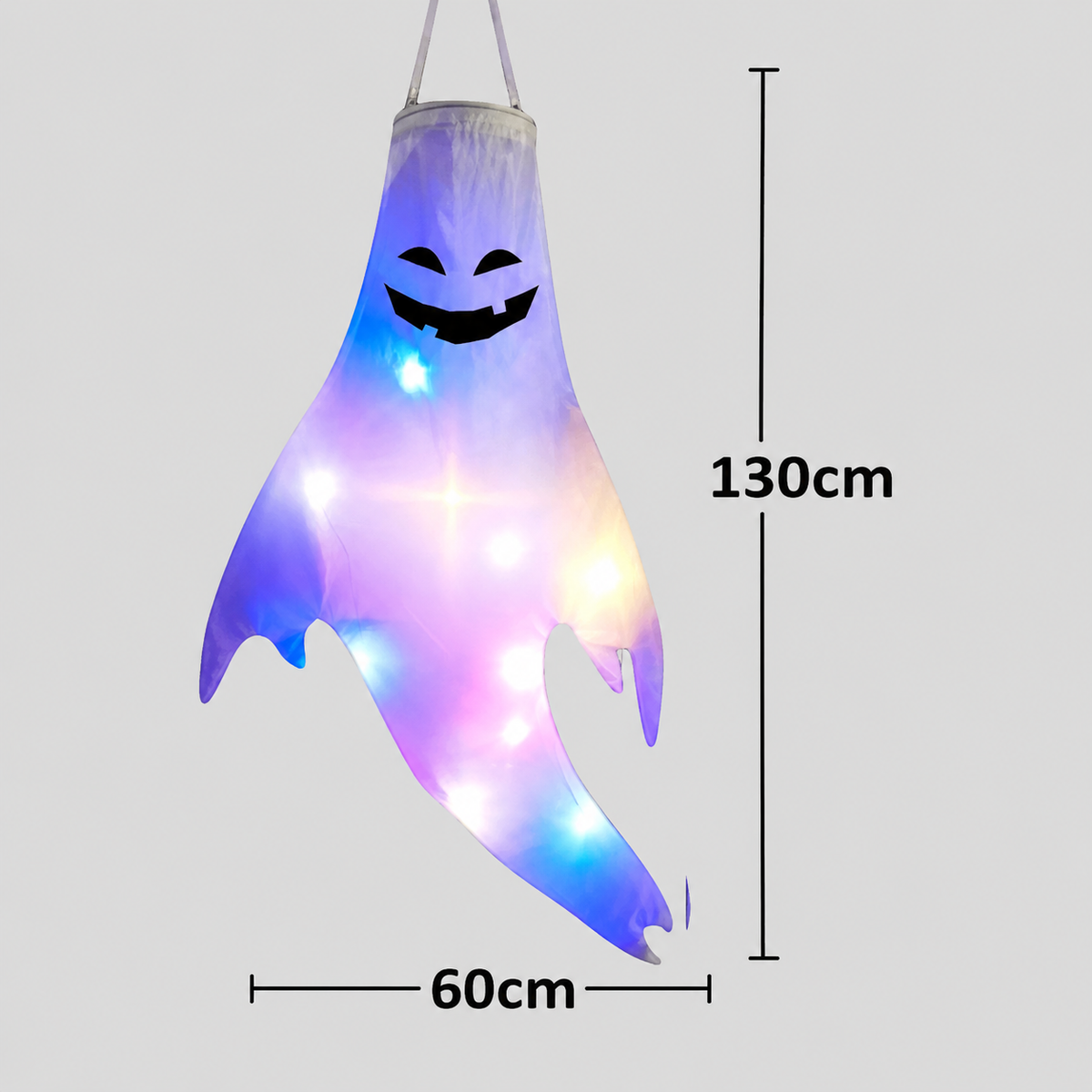 Halloween Ghost Lights, Hanging Lanterns, Outdoor Decor, Spooky Porch Decorations, LED Party Illumination, Haunted House Ornament