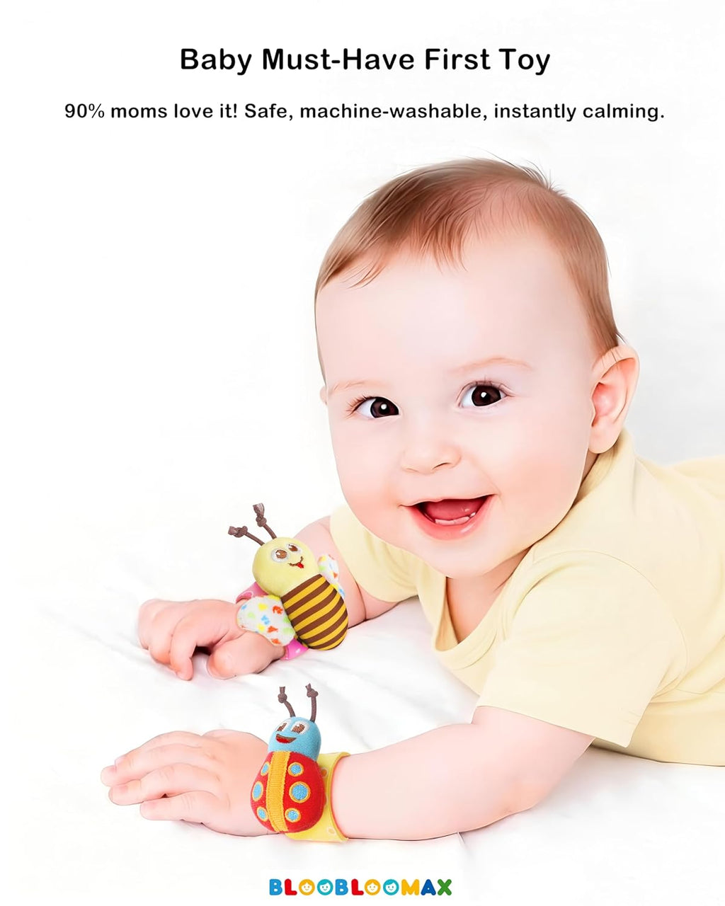 Wrist Rattle Socks and Foot Finder, Baby Toys for 0-12 Months