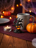 Halloween Tree Figurine, Spooky Pumpkin Decor, Haunted Tree Statue, Gothic Table Centerpiece, Witchy Home Accent, Fall Party Decoration
