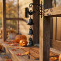 Gothic Bat Door Bell, Halloween Hanging Bells, Witchy Outdoor Decor, Spooky Porch Chime, Haunted House Garden Ornament, Autumn Gift