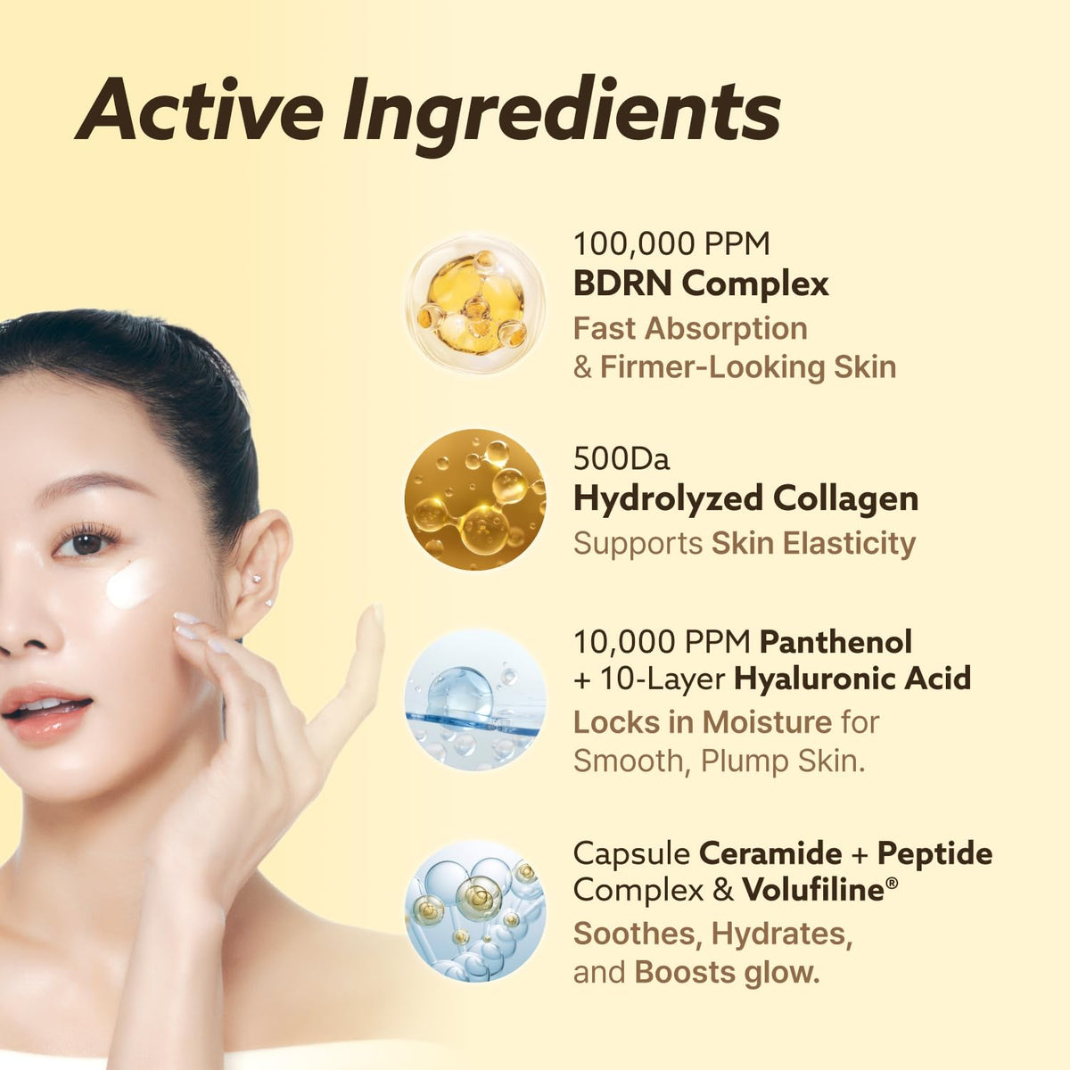 Honey Banana PDRN Cream | Korean anti Aging Face Moisturizer with Plant PDRN, Collagen & Ceramide | Firming, Plumping & Hydrating Capsule Cream for Glass Skin Glow | BDRN K-Beauty, 0.5 Fl Oz