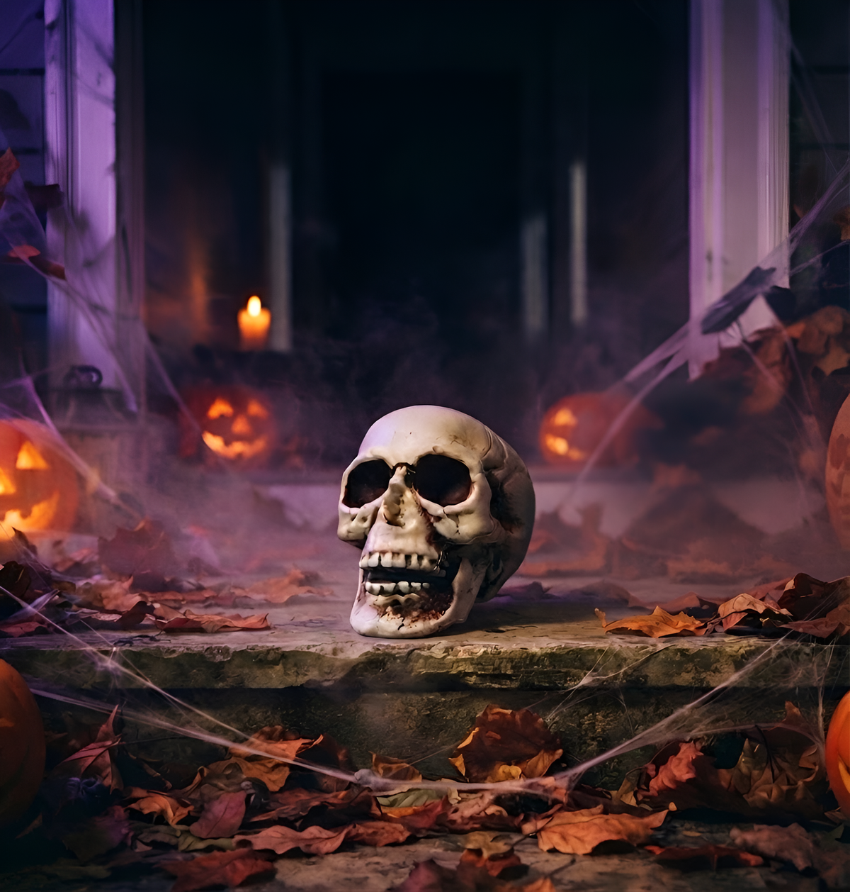 Halloween Skull Decor, Gothic Skeleton Head, Spooky Tabletop Statue, Haunted House Accent, Macabre Party Display, Horror Gift