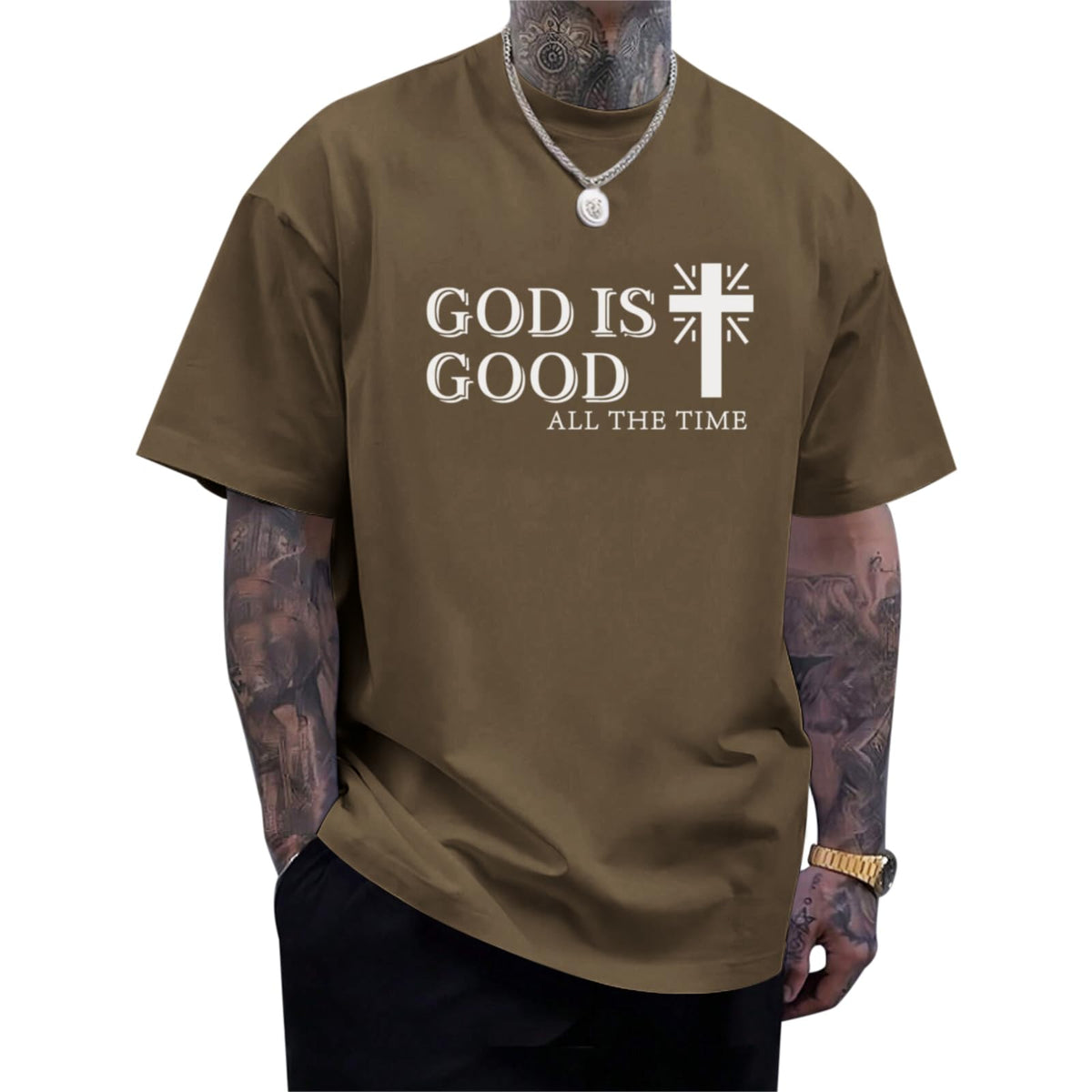 God Is Good Shirt Christian Jesus Cross T Shirts for Men Religious Faith Inspirational Vintage Oversized Graphic Tees