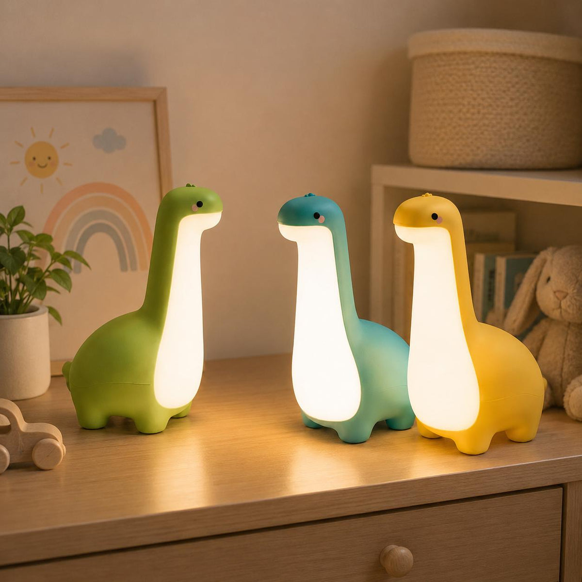 Dinosaur Night Light for Kids, Cute Dino Lamp, Nursery Table Light, Baby Bedroom Decor, Toddler Gift, Cute Dinosaur Room Lighting,Table Lamp