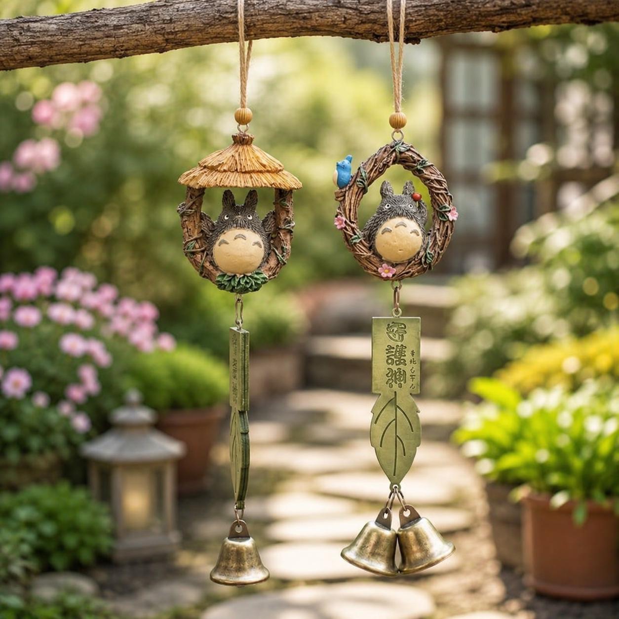 Forest Spirit Wind Chime, Cute Hanging Garden Bell Ornament, Resin Wind Chime Decor, Outdoor Patio Gift, Japanese Style,Cute Wind Chime Gift