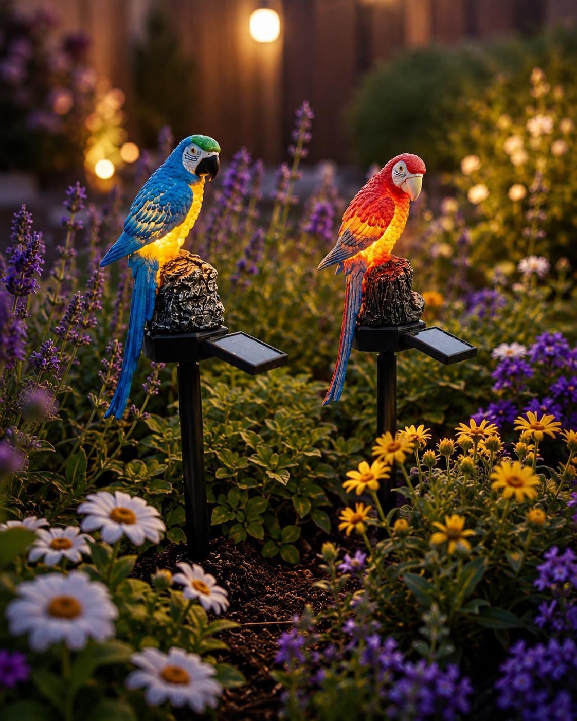 Solar Parrot Garden Stake, LED Macaw Outdoor Light, Waterproof Bird Yard Decor, Tropical Landscape Ornament, Garden Gift,Patio & Garden Gift