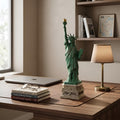 Statue of Liberty Figurine, New York City Replica Sculpture, Vintage Green Patina Torch Monument, American Landmark Desk Accent.