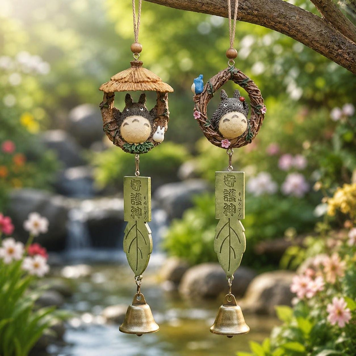 Forest Spirit Wind Chime, Cute Hanging Garden Bell Ornament, Resin Wind Chime Decor, Outdoor Patio Gift, Japanese Style,Cute Wind Chime Gift