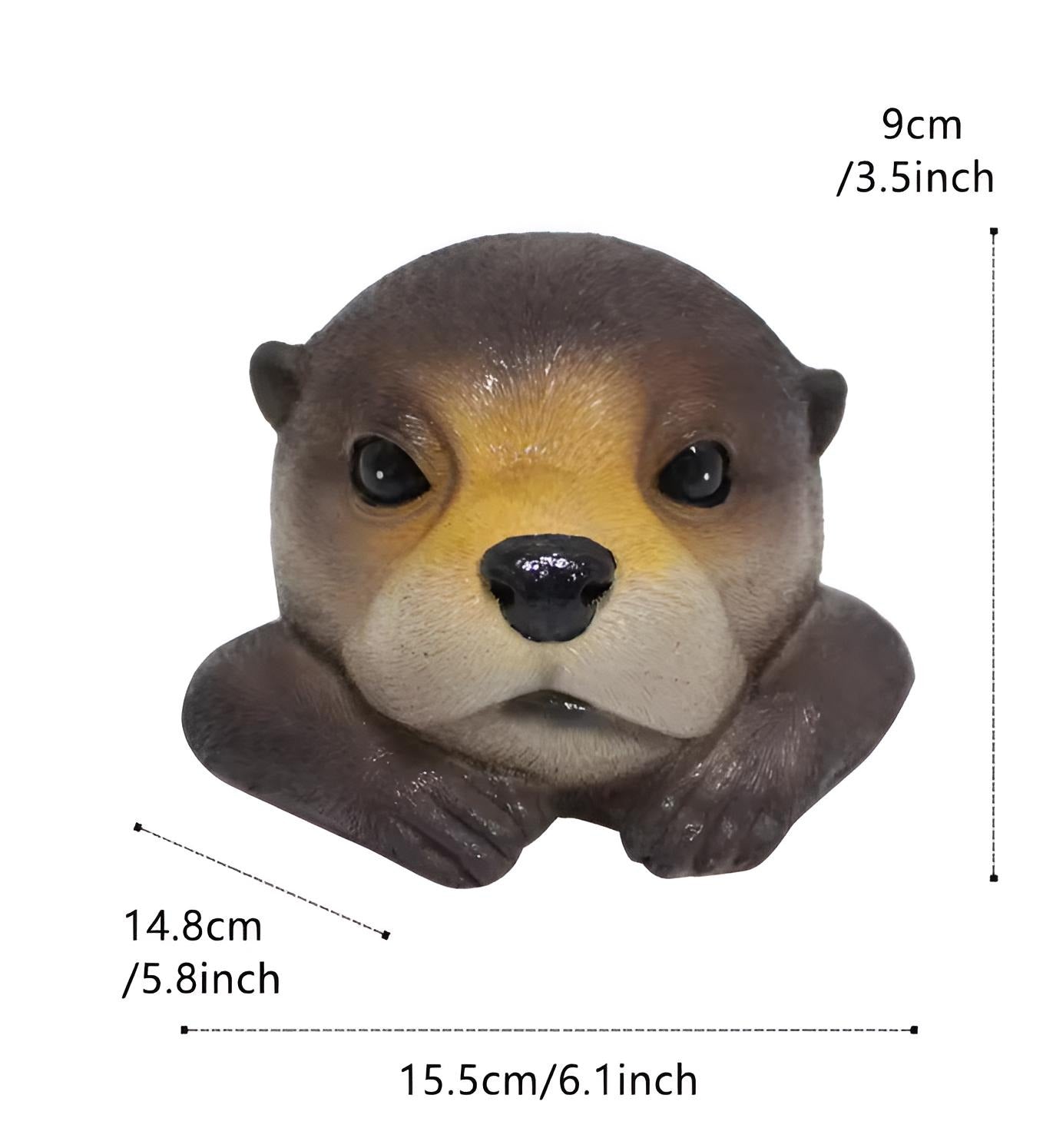 Sea Otter Decor, Otter Figurine, Otter Statue, Otter Sculpture, Sea Otter Gift, Otter Lover Gift, Pond Decoration, Resin Wildlife Sculpture