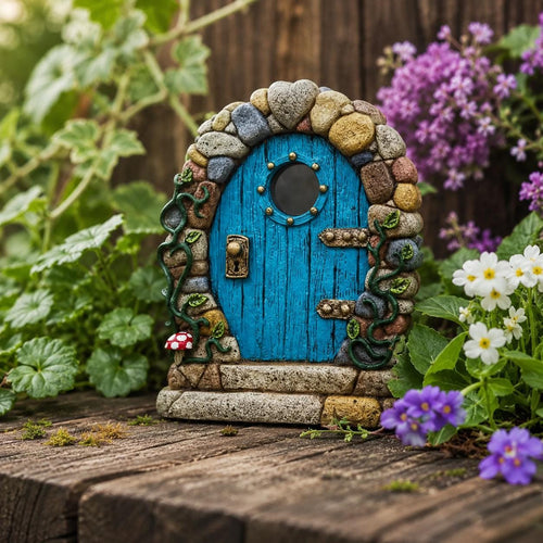 Fairy Garden Door, Enchanted Tree Door Decor, Magical Woodland Garden Ornament, Garden Accessory, Whimsical Outdoor Tree Decoration