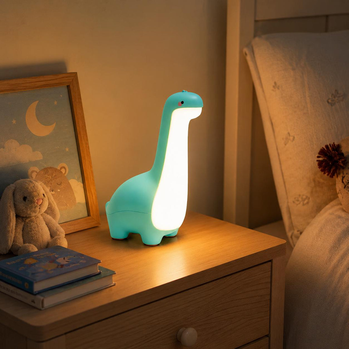 Dinosaur Night Light for Kids, Cute Dino Lamp, Nursery Table Light, Baby Bedroom Decor, Toddler Gift, Cute Dinosaur Room Lighting,Table Lamp