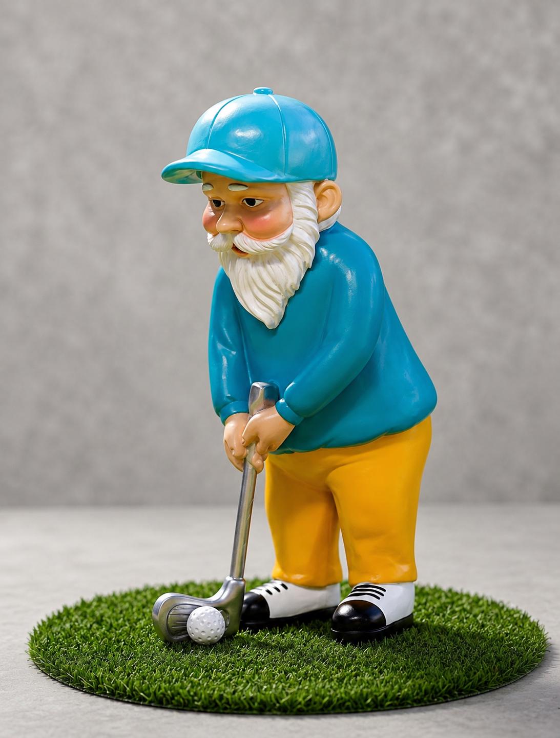 Golf Gnome Statue, Garden Decor, Golfer Gift, Lawn Ornament, Outdoor Figurine, Sports Lover Present, Whimsical Yard Accent, Clubhouse Decor.