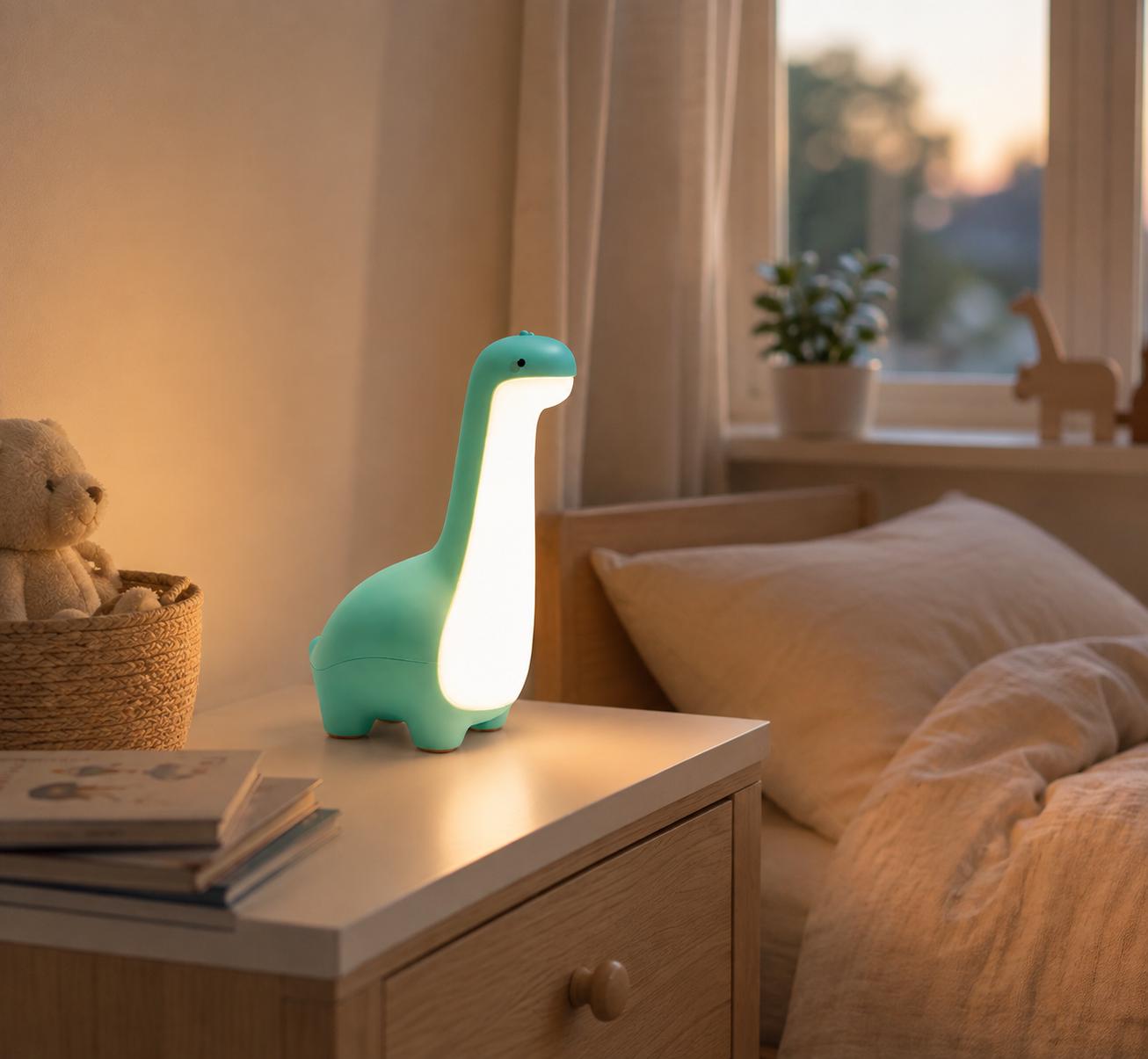 Dinosaur Night Light for Kids, Cute Dino Lamp, Nursery Table Light, Baby Bedroom Decor, Toddler Gift, Cute Dinosaur Room Lighting,Table Lamp