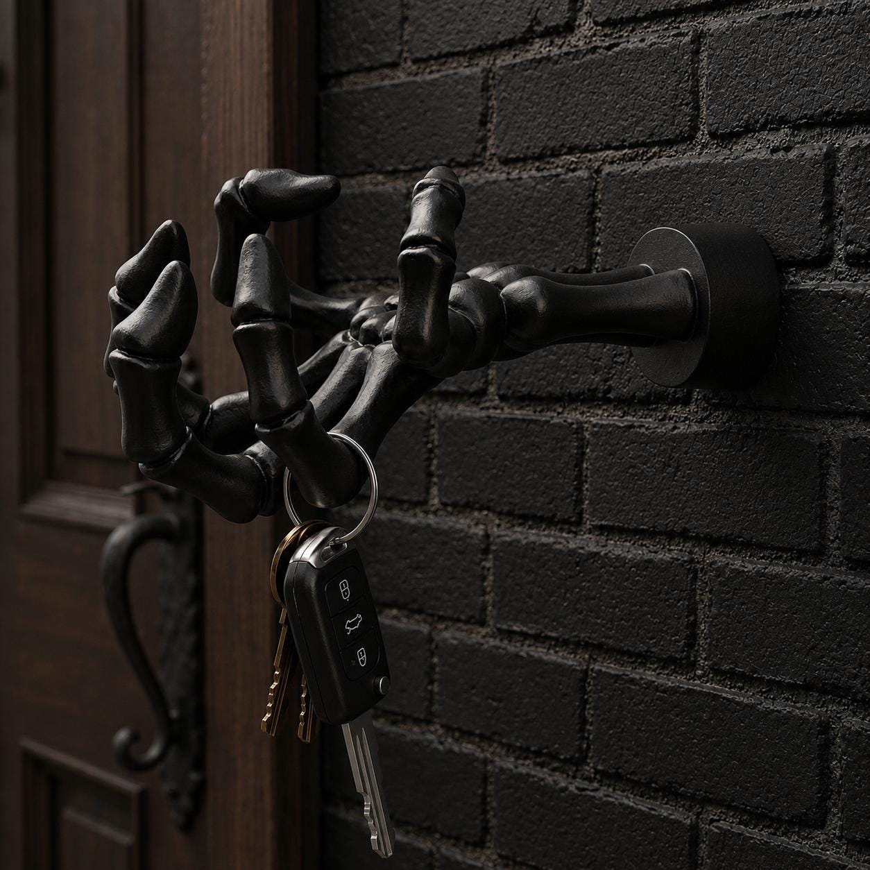 Hand Key Holder, Wall Mounted Key Rack, Gothic Home Decor, Rustic Entryway Organizer, Unique Hook, Funny Housewarming Gift.