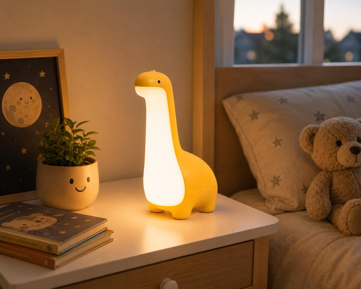 Dinosaur Night Light for Kids, Cute Dino Lamp, Nursery Table Light, Baby Bedroom Decor, Toddler Gift, Cute Dinosaur Room Lighting,Table Lamp