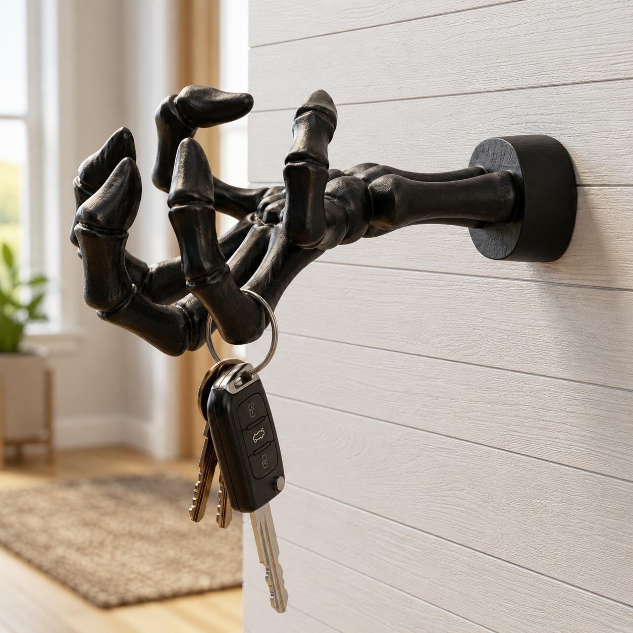 Hand Key Holder, Wall Mounted Key Rack, Gothic Home Decor, Rustic Entryway Organizer, Unique Hook, Funny Housewarming Gift.