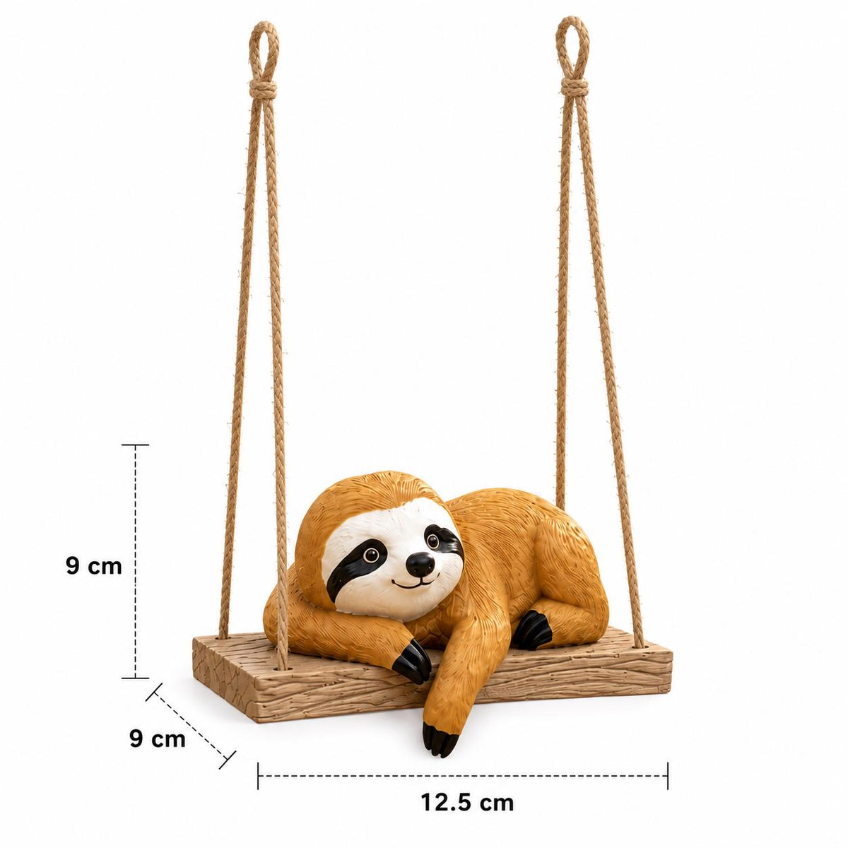 Cute Sloth Tree Swing Ornament, Resin Hanging Animal Decor, Whimsical Garden Statue, Outdoor Yard Decoration, Sloth Lover Gift, Garden Decor