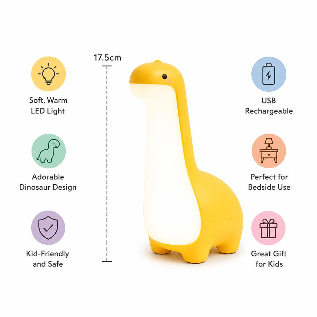 Dinosaur Night Light for Kids, Cute Dino Lamp, Nursery Table Light, Baby Bedroom Decor, Toddler Gift, Cute Dinosaur Room Lighting,Table Lamp