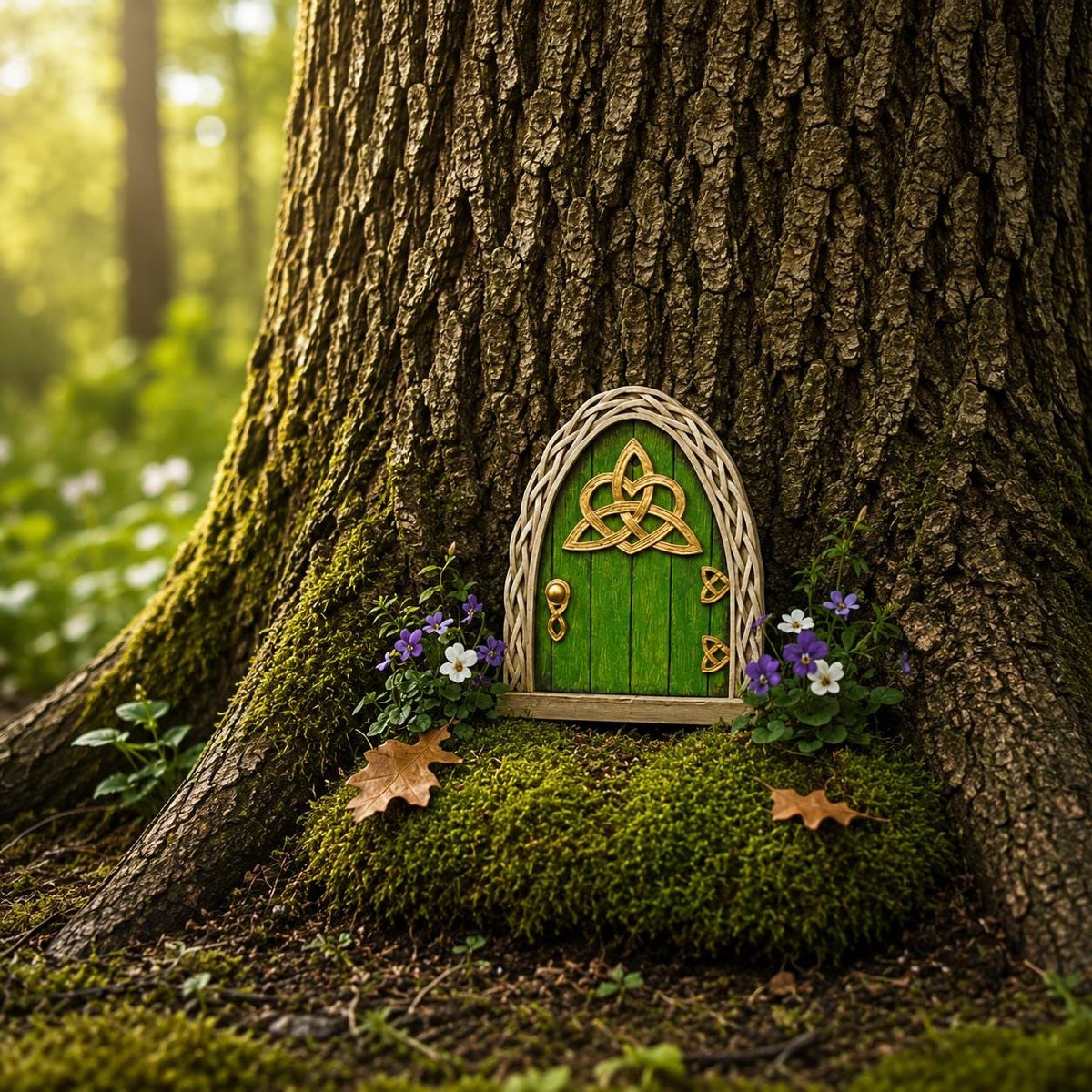 Fairy Garden Door, Enchanted Tree Door Decor, Magical Woodland Garden Ornament, Garden Accessory, Whimsical Outdoor Tree Decoration