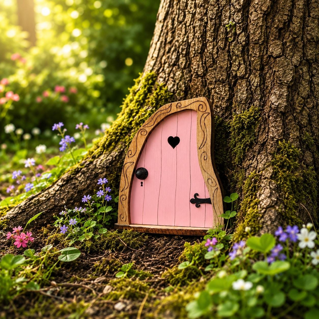 Fairy Garden Door, Enchanted Tree Door Decor, Magical Woodland Garden Ornament, Garden Accessory, Whimsical Outdoor Tree Decoration