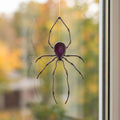 Iridescent Spider Suncatcher, Stained Glass Window Hanging, Gothic Halloween Decor, Colorful Arachnid Gift, Witchy Home Accent,
